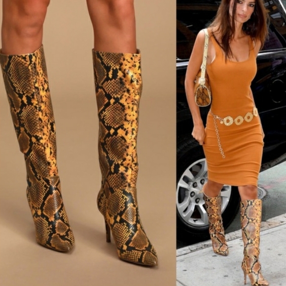 steve madden snakeskin thigh high boots